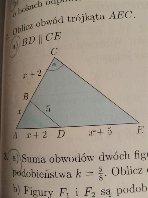 Oblicz obwód trójkąta AEC PROSZĘ O POMOC Z góry dziękuję za odpowiedź