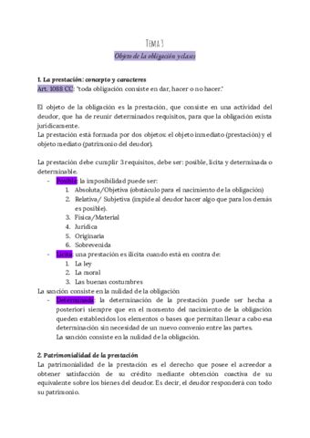 Tema 3 Derecho De Obligaciones Pdf