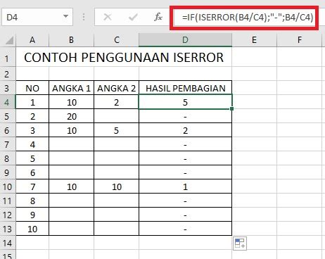 Handling Error Pada Rumus Excel Dengan Fungsi IsError ALHAD ENTERPRISES