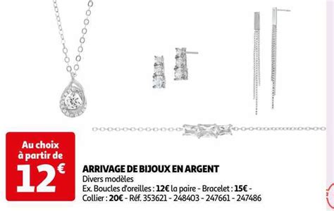 Promo Arrivage De Bijoux En Argent Chez Auchan ICatalogue Fr