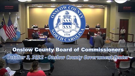 Onslow County Board Of Commissioners Meeting Youtube