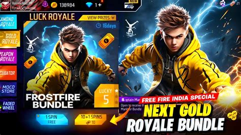 Next Gold Royale Bundle In Free Bundle Free Fire Next Gold Royale