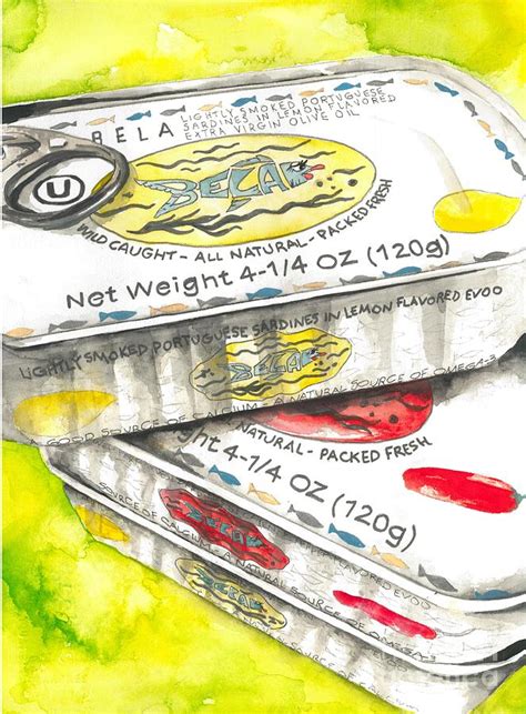 Sardines Painting By Norah Daily Fine Art America