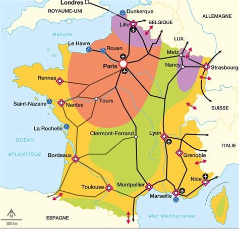 Carte De France Organisation Conomique