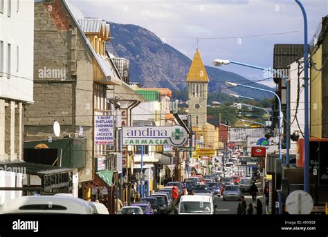 Argentina Patagonia City Of Ushuaia Main Street Stock Photo 3007751