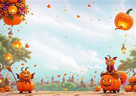 Premium Ai Image Happy Halloween Background Banner Pattern