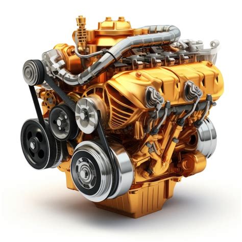 Premium Ai Image 3d Rendering Of A Car Engine Model