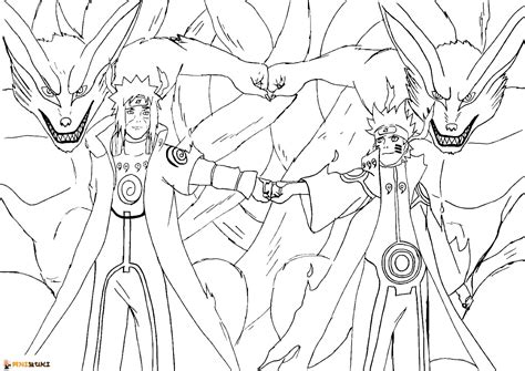 Naruto Nine Tails Mode Coloring Pages