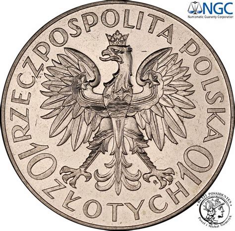 PRÓBA srebro 10 złotych 1933 Traugutt NGC PF58 archiwum niemczyk pl