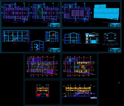 Food Market Dwg Cadbull