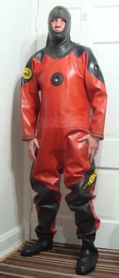 Viking Rubber Drysuit Sz Great Condition For Fetish