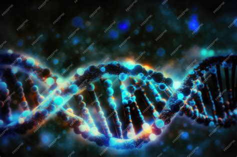 Estrutura Da Ilustração De Moléculas De Dna De Uma Molécula De Dna Em 3d Generative Ai Foto