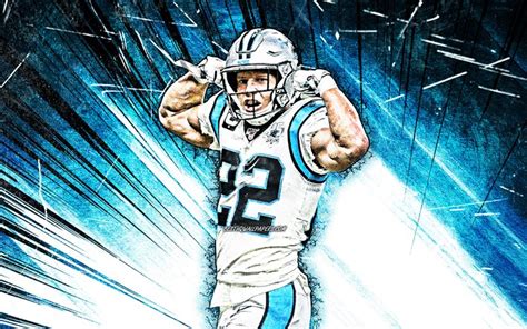 Download wallpapers 4K, Christian McCaffrey, grunge art, Carolina ...