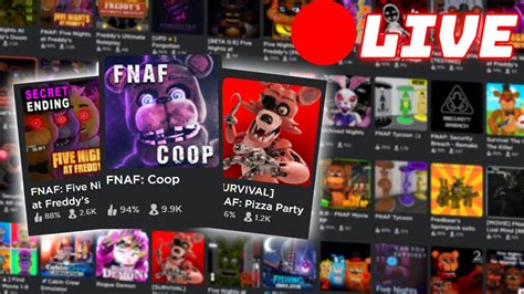 Idiot Plays Fnaf Roblox Live Viewers Youtube