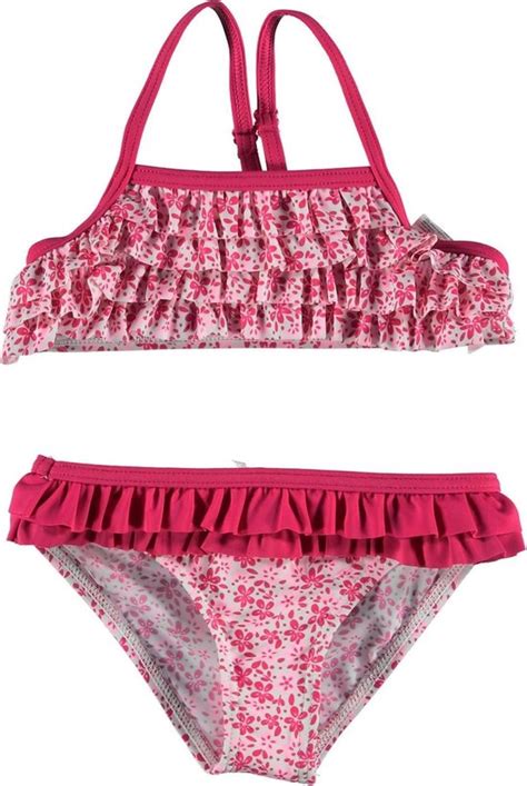 Losan Zwemkleding Meisjes Bikini Roze Met Bloemen Maat Bol