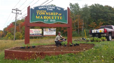 More Work on Township Welcome Signs - Marquette Township Business ...