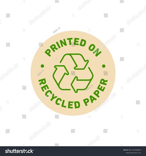 Recycled Paper Vector Icon Logo Badge Stock Vector Royalty Free 2172406023 Shutterstock