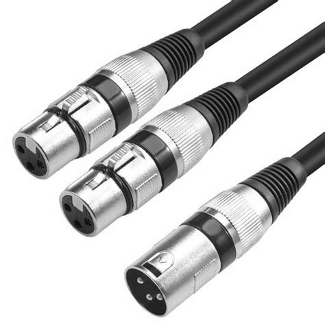 Getuscart Disino Xlr Splitter Cable Pin Dual Xlr Female To Male Xlr