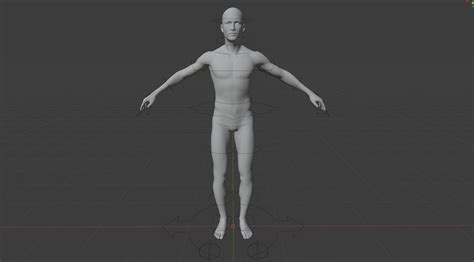 Artstation Male Base Mesh Rigged 74k Faces Obj Dae Fbx X3d Blend