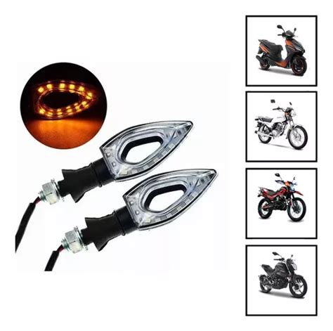 Direccional Led Amarilla Universal Para Moto Rmb