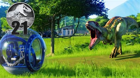 Jurassic World Evolution Part 21 DRIVING THE GYROSPHERE YouTube