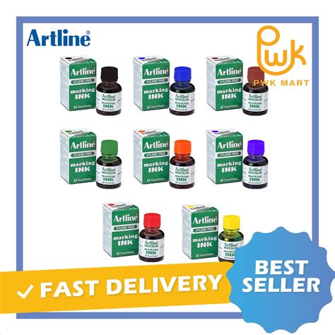 Artline Marking Ink 20ml Permanent Marker Refill 20cc Shopee Malaysia