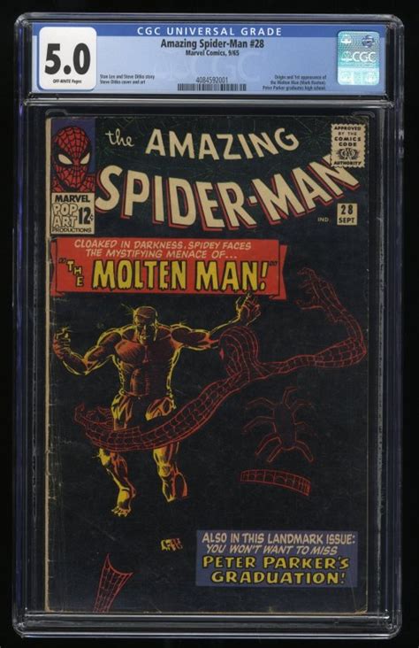 Amazing Spider Man Cgc Vg Fn Off White St Appearance Molten