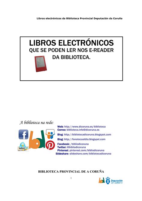 Libros electrónicos da biblioteca provincial deputación da coruña PDF