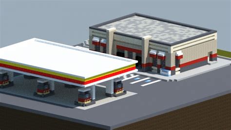 Shell Gas Station Realistic 50 Subscribers Special Minecraft Map