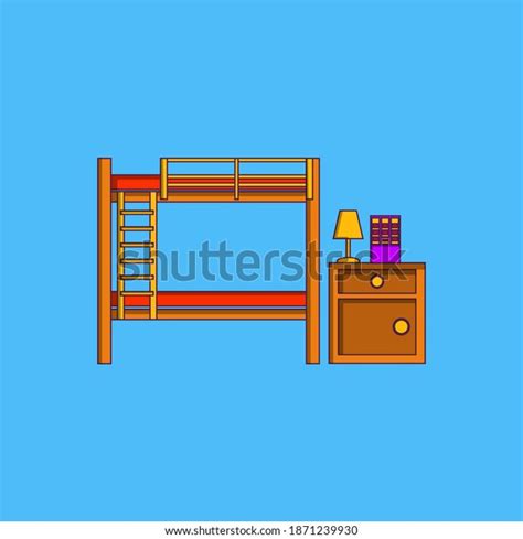 Vector Graphics Illustration Bunk Bed Stock Vector Royalty Free