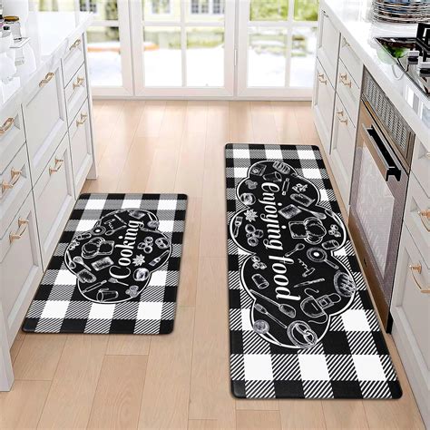 Amazon Alishomtll 2 Pcs Anti Fatigue Kitchen Mats For Floor Non