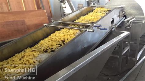 Full Automatic French Fries Potato Chips Making Machine With Factory