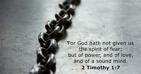 June 2, 2024 - Bible verse of the day (KJV) - 2 Timothy 1:7 ...