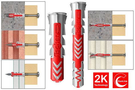 Kołki FISCHER DUOPOWER 6 x 50 S Z WKRĘTEM Op 50 szt 6 x 50 Technika