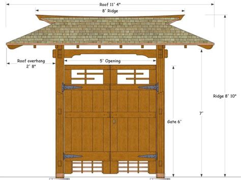 Japanese Gate Plans Japanese Gate Japanese Garden Japanese House