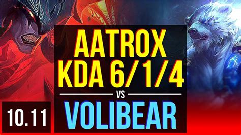 Aatrox Vs Volibear Top 3 Early Solo Kills Kda 614 Kr Diamond