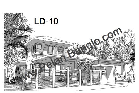 Koleksi Pelan Rumah Banglo Idaman Pelan Rumah Setingkat 4 Bilik