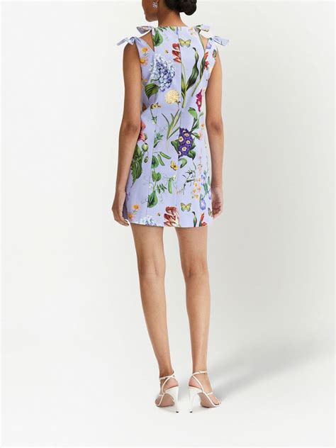 Oscar De La Renta Minikleid Mit Blumen Print Farfetch