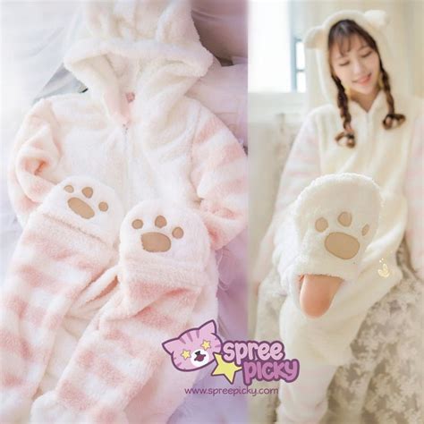 Kawaii Cat Paw Homewear Pajamas Sp168301 Cute Pajamas Kawaii Clothes