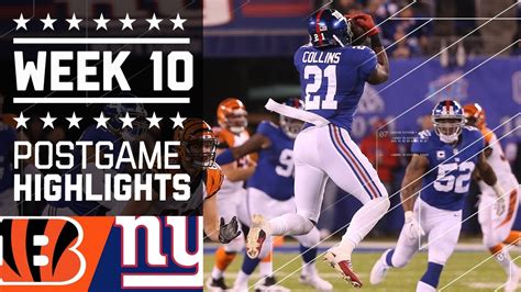 Giants Vs Bengals Nfl Week Game Highlights Youtube