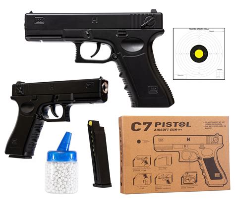 METALOWY PISTOLET NA KULKI GLOCK C7 1000 KULEK 12682977278 Allegro Pl