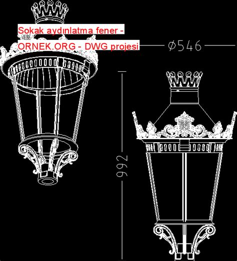 Sokak Ayd Nlatma Fener Dwg Projesi Autocad Projeler