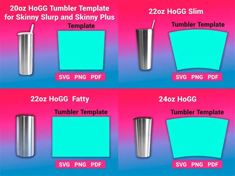 Hogg Tumbler Template Svg Bundle Set 1 Sublimation Templates Etsy Australia