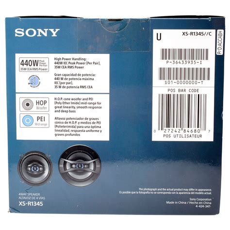 Sony Xs R1345 5 14 4 Way Car Speaker