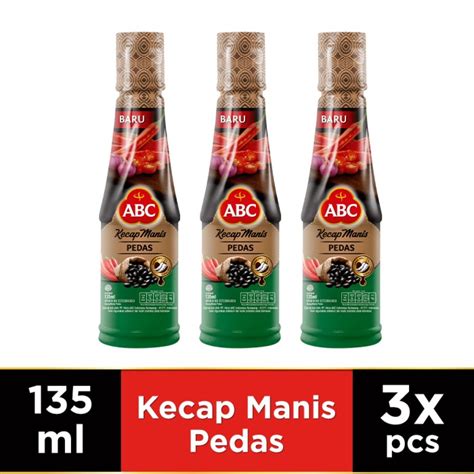 Jual ABC Kecap Manis Pedas 135 Ml Multipack 3 Pcs Bahan Makanan