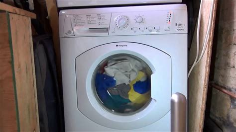 Hotpoint Hv8b593 Washing Machine Cotton Standard 60 A Cycle Complete Cycle Youtube