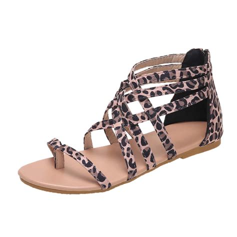 Oavqhlg B Wedge Sandals For Women Clearance Summer Cross Tied Zipper