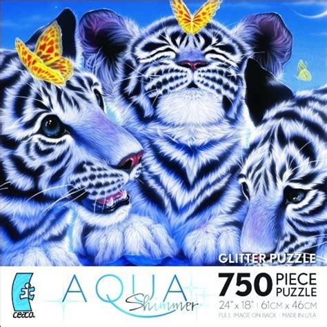 Toys Games Puzzles Ceaco Aqua Shimmer 750 Piece Glitter Puzzle Id Co Th