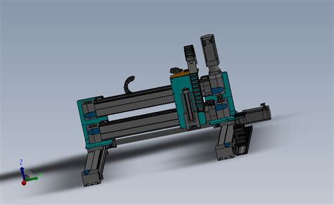 三轴龙门机器人3d图纸 Solidworks设计 附stp格式 Solidworks 2010 模型图纸下载 懒石网