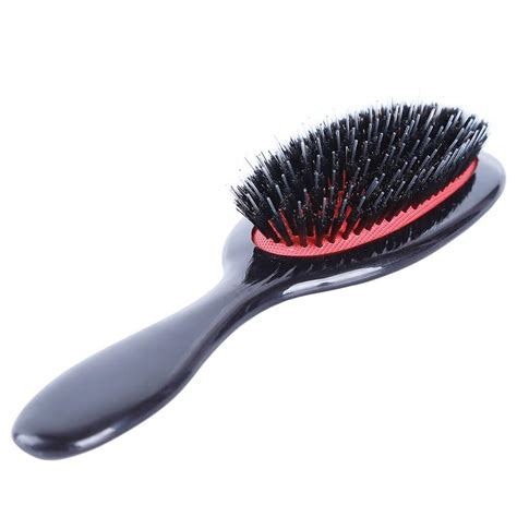 Cheap 1pc Oval Boar Bristle Nylon Hair Comb Mini Anti Static Hair Scalp